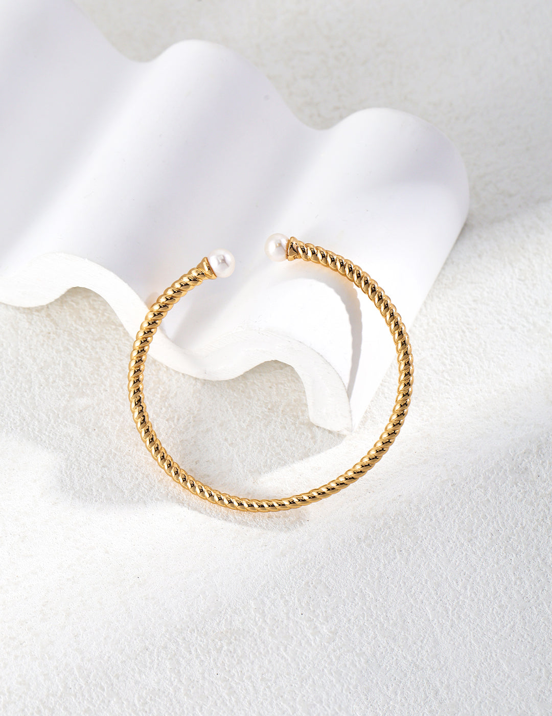 Twist Pearl Cuff Bracelet